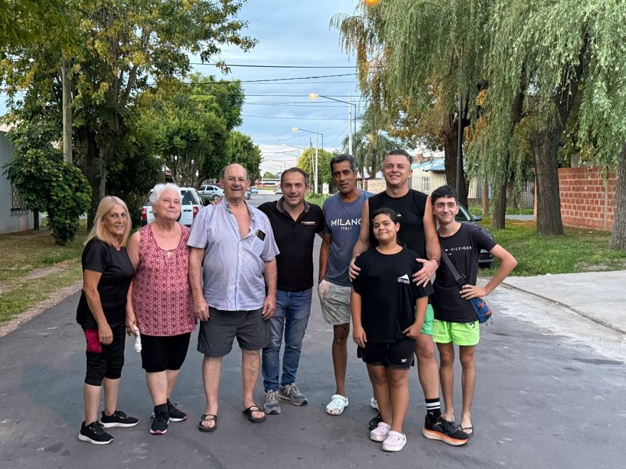 El barrio 9 de Julio renovado: luces, asfalto y desagües para los vecinos
