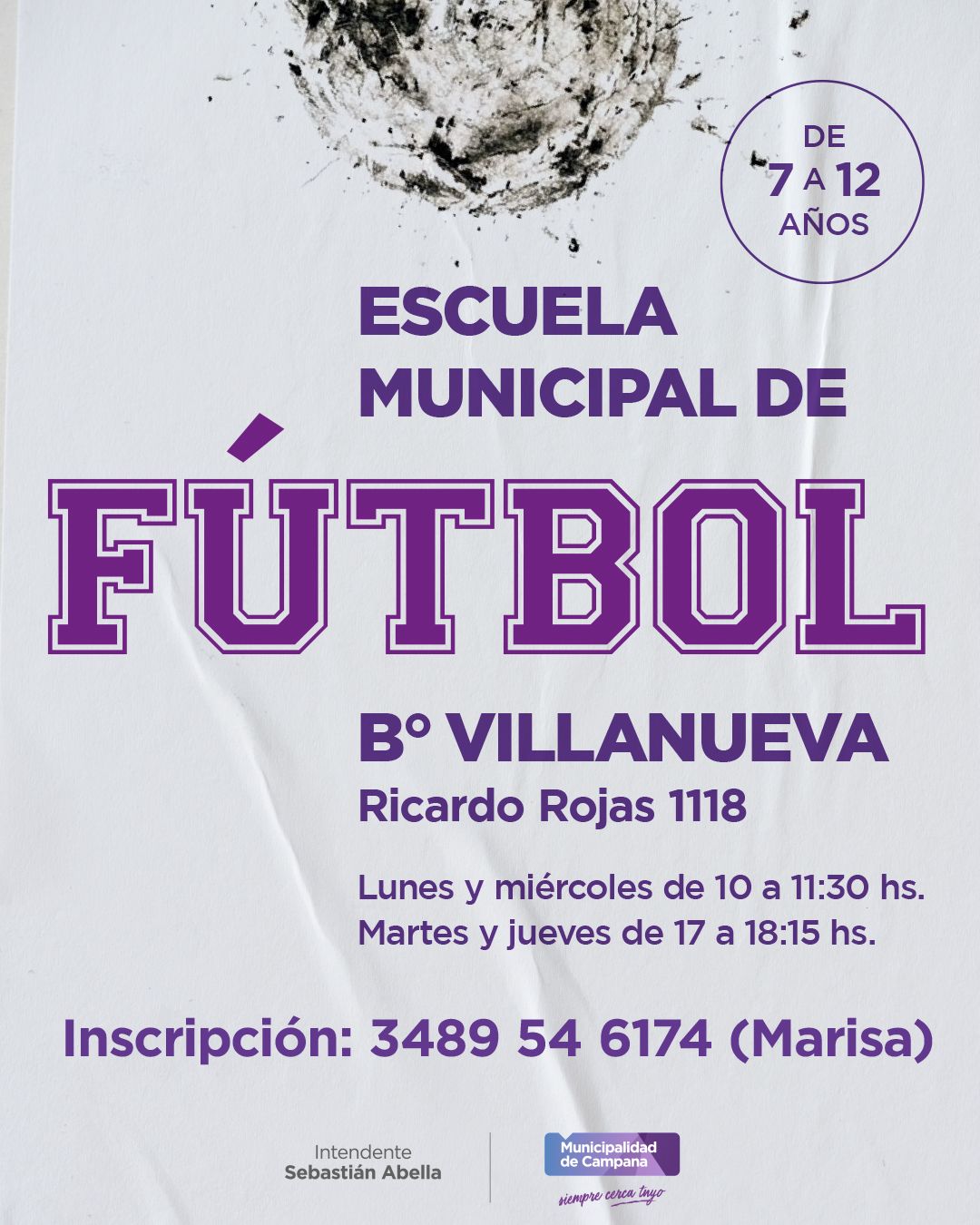 Fútbol infantil en Villanueva: cómo anotarse en la nueva escuela municipal