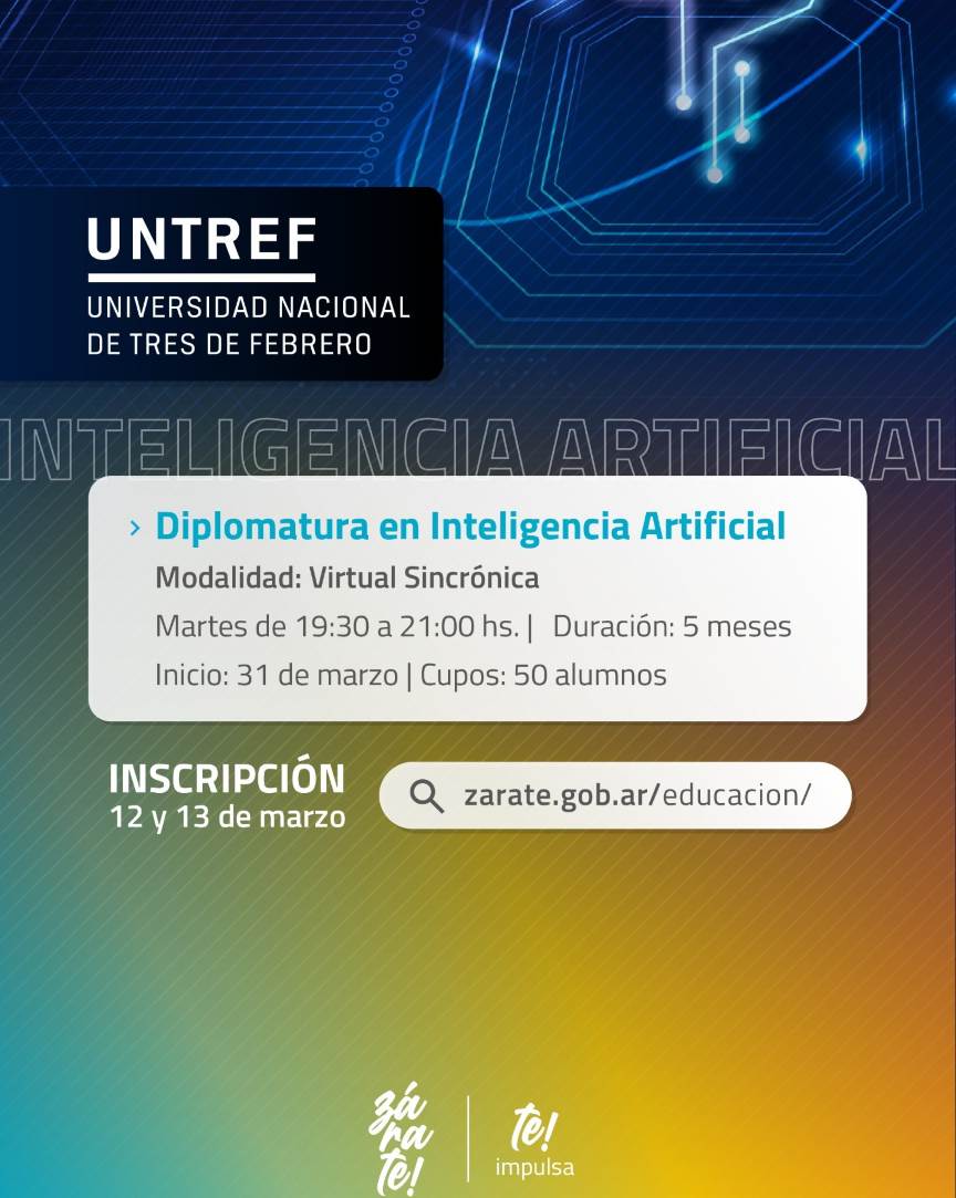 Zárate apuesta a la tecnología: todo lo que tenés que saber sobre la nueva diplomatura en IA