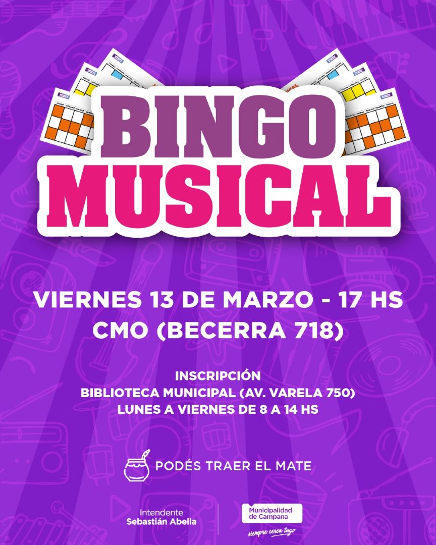 Bingo Musical gratuito este viernes: requisitos y lugar de inscripción para los vecinos