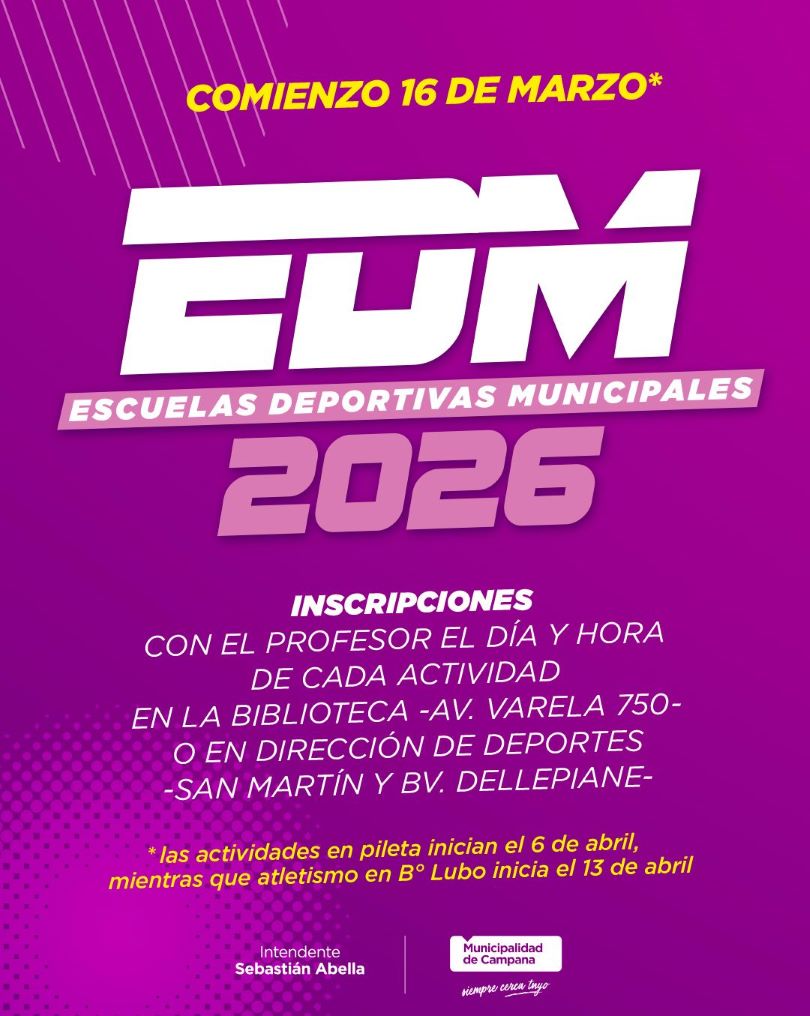 Inscripción a las Escuelas Deportivas del Municipio: todo lo que tenés que saber para anotarte desde este miércoles