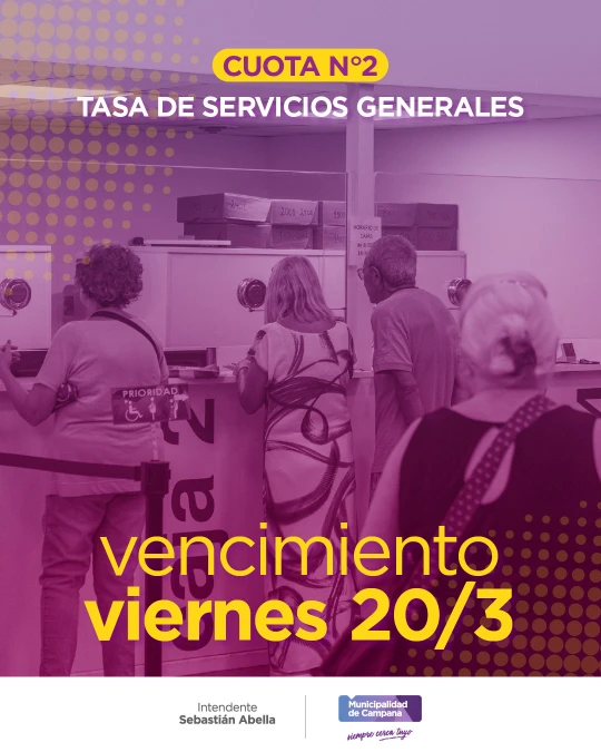 Mañana vence la Tasa Municipal: Todo lo que tenés que saber para estar al día