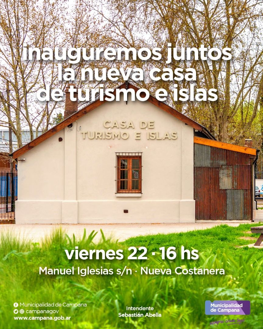 Nueva Costanera: invitan a los vecinos a ser parte de la apertura de la Casa de Turismo e Islas
